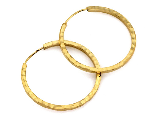 Delikatne złote kolczyki koła 22mm