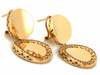 Kolczyki złote duże z dwóch okrągłych elementów