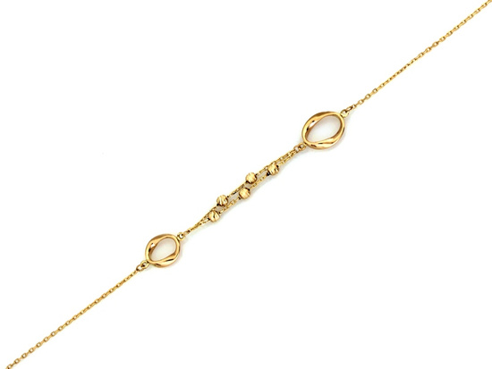 Złota bransoletka oryginalna łańcuszkowa