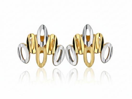 Złote koczyki w nowoczesnym stylu