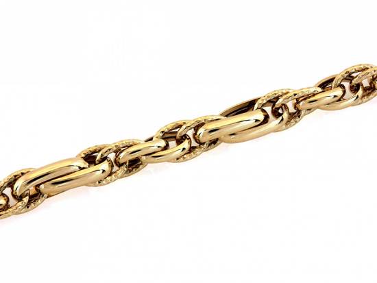 Bransoletka złota duże przeplatane ogniwa