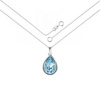 Naszyjnik srebrny 925 Swarovski - owalny