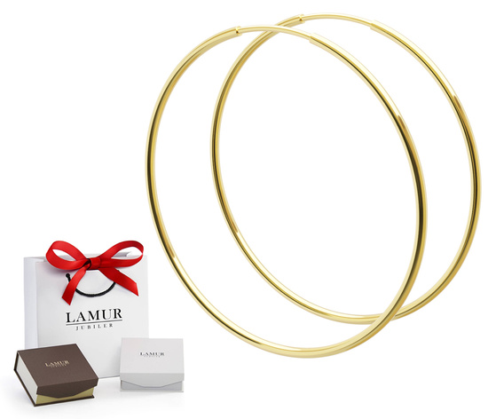 Złote kolczyki 375 koła 30 mm, szarniry