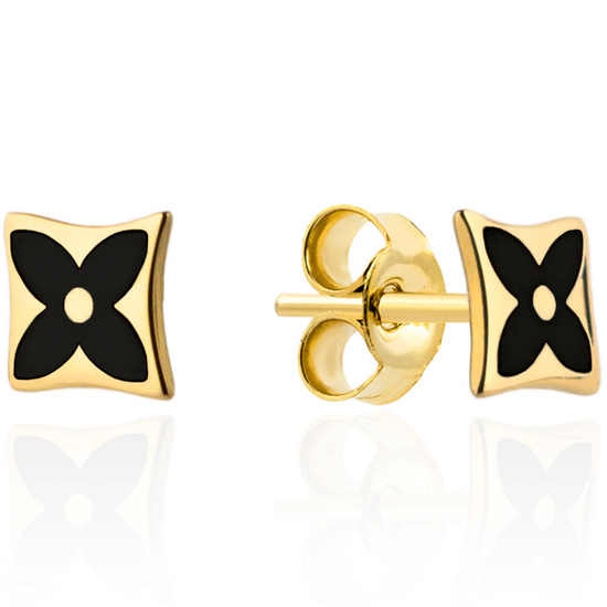 Złote kolczyki 585 - kwiatki