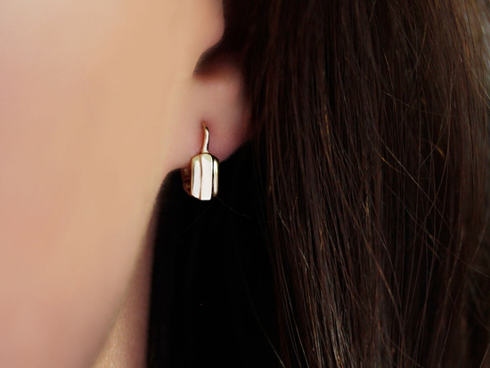 Kolczyki złote angielskie dyskretne eleganckie