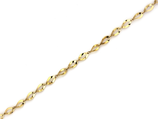 Bransoletka złota z wycinanych elementów