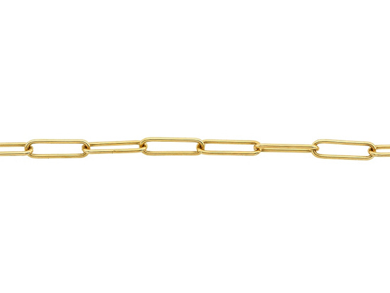 Modna złota bransoletka z dużych ogniw z wiszącym sercem