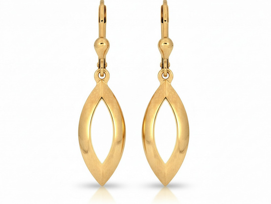 Kolczyki złote wiszące długie ruchome