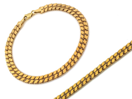 Bransoletka złota z błyszczących elementów