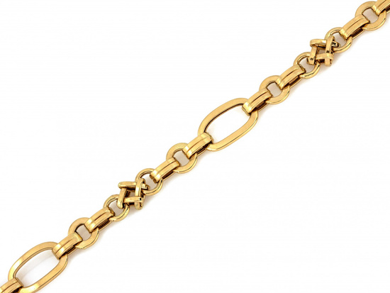 Efektowna gruba bransoleta z dużych geometrycznych ogniw