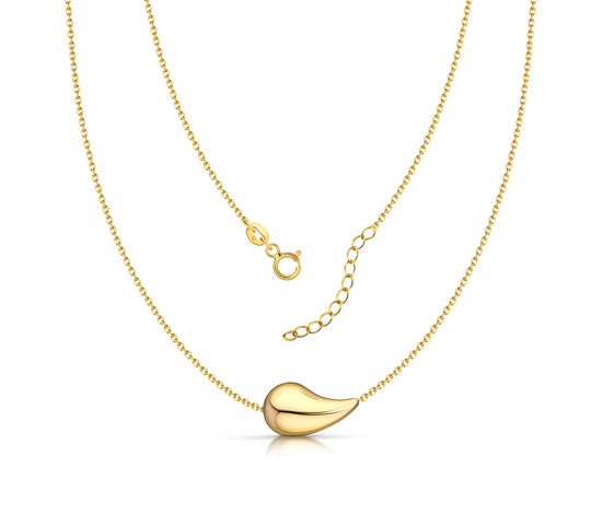 Złoty naszyjnik 375 - nowoczesna kropla