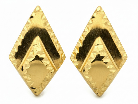 Kolczyki złote angielskie błyszczące eleganckie