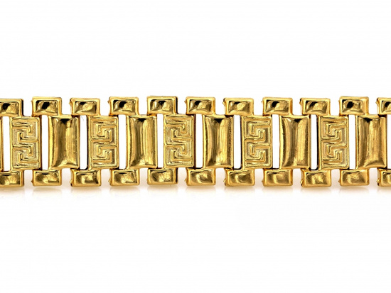 Złota bransoleta szeroka efektowna z ruchomych elementów