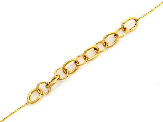 Bransoletka złota łańcuszkowa z delikatnym kółeczkami