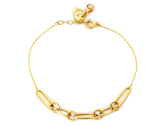 Bransoletka złota z modnymi dużymi ogniwami