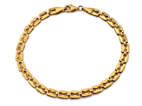 Bransoletka złota z prostokątnych elementów