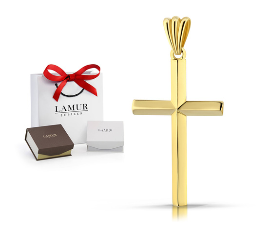 Złoty krzyżyk 585 - zawieszka 