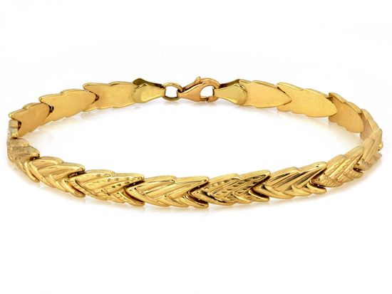 Bransoletka złota elementowa