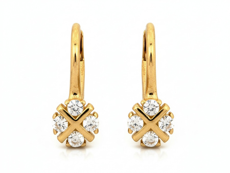 Kolczyki złote delikatne dla dziewczynki