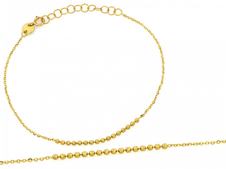Bransoletka złota łańcuszkowa z kuleczkami