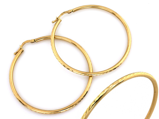 Kolczyki złote koła zawsze modne 47mm