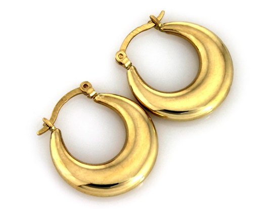 Złote kolczyki koła