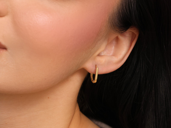 Kolczyki złote gładkie eleganckie