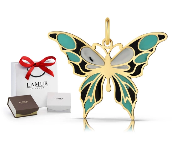 Złota zawieszka 585 - motyl