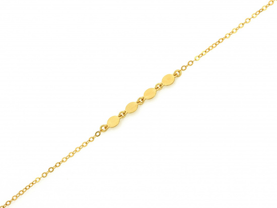 Bransoletka złota z ozdobami kółeczkami błyszcząca