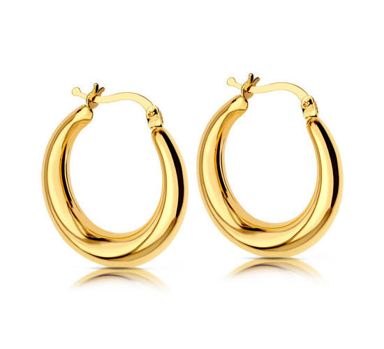 Złote kolczyki koła 585 - 16 mm