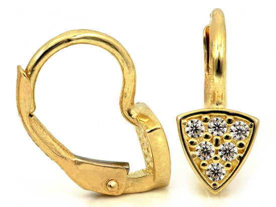 Kolczyki złote delikatne subtelne dla dziewczynki