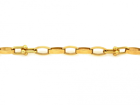 Bransoletka złota owalne ogniwa modna elegancka