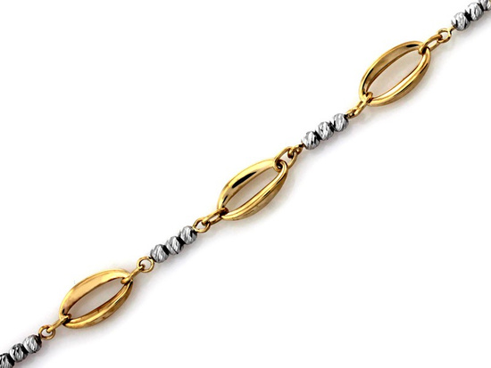 Bransoletka złota na każdą okazję dwukolorowa