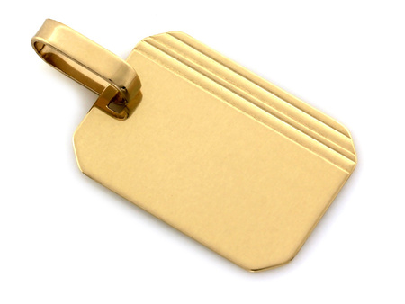 Złota blaszka pod grawer wisiorek zawieszka