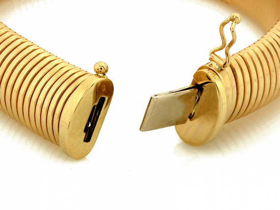 Bransoletka złota rozciągliwa efektowna