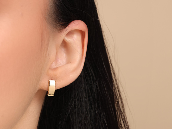 Kolczyki złote angielskie błyszczące