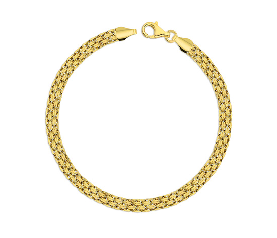 Złota bransoletka 925 Bismarck - 19 cm