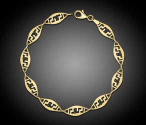 Złota bransoletka 375 grecka 