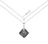 Naszyjnik srebrny 925 Swarovski - kwadrat