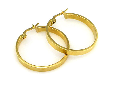 Złote kolczyki koła