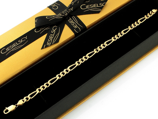 Bransoletka złota łańcuszkowa figaro