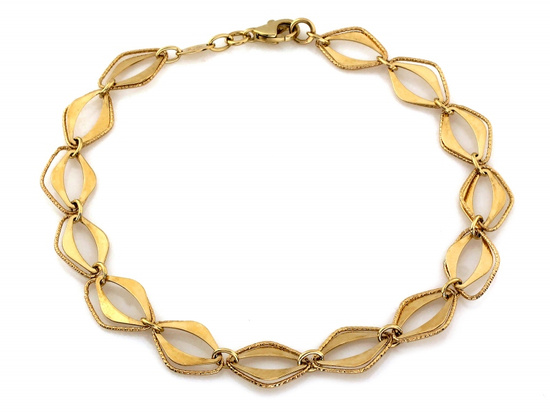 Elementowa Bransoletka złota z dużych elementów