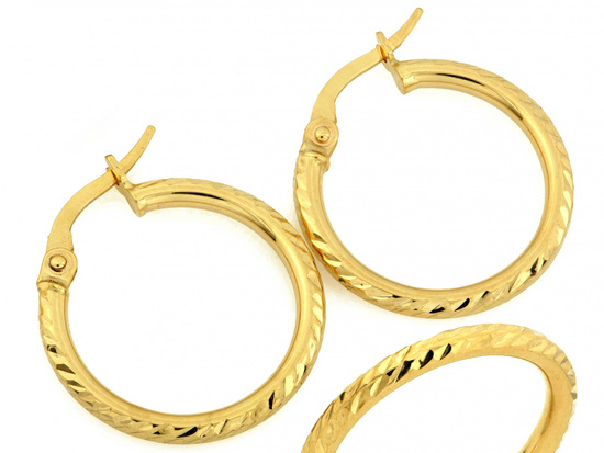 Kolczyki złote koła zawsze modne 20mm