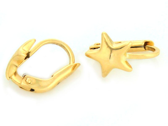 Złote kolczyki gwiazdki dla dziecka