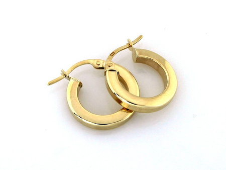 Kolczyki złote małe kółka 17mm