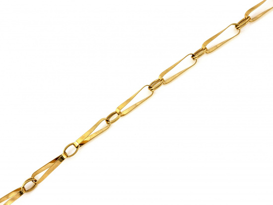 Modna złota bransoletka z dużych ogniw