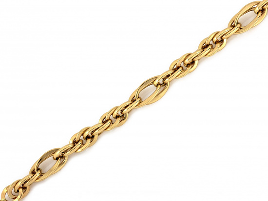 Bransoletka złota z dużych ogniw przeplatanych