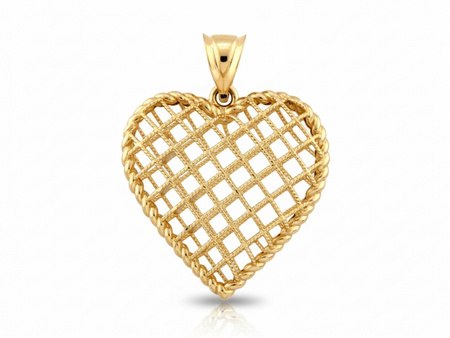 Zawieszka złota ażurowe serce
