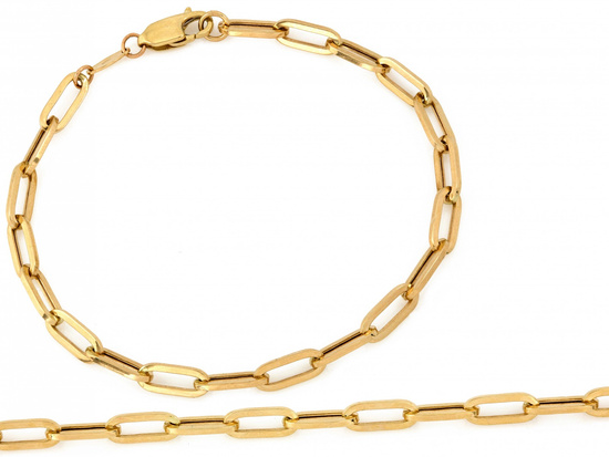 Bransoletka złota łańcuszkowa z dużych ogniw 4.5mm