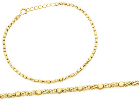 Bransoletka złota z kulkami